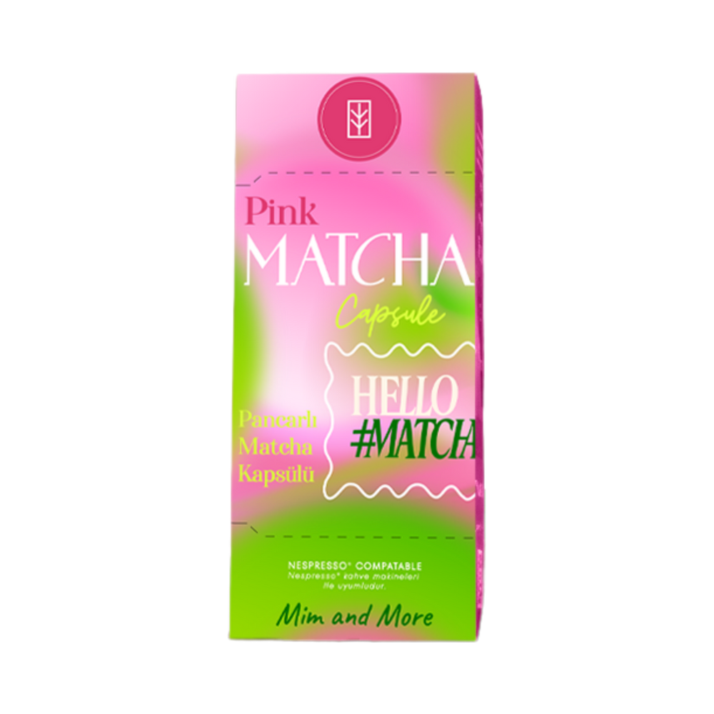 Pink Matcha Kapsül – Nespresso Uyumlu Pembe Superfood Matcha Tozu, 10'lu Paket