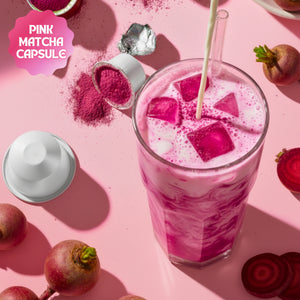 Pink Matcha Kapsül – Nespresso Uyumlu Pembe Superfood Matcha Tozu, 10'lu Paket
