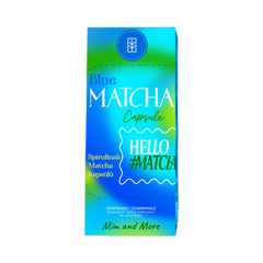 Blue Matcha Kapsül – Nespresso Uyumlu, Mavi Spirulina Superfood Matcha Tozu, 10'lu Paket