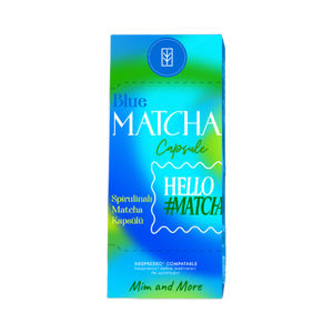 Blue Matcha Kapsül – Nespresso Uyumlu, Mavi Spirulina Superfood Matcha Tozu, 10'lu Paket