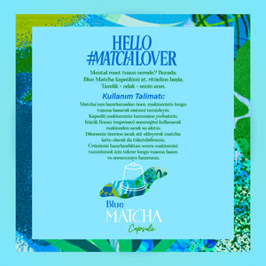 Blue Matcha Kapsül – Nespresso Uyumlu, Mavi Spirulina Superfood Matcha Tozu, 10'lu Paket