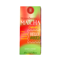 Strawberry Matcha Kapsül - Nespresso Uyumlu, Çilek Aromalı Matcha Tozu, 10'lu Paket