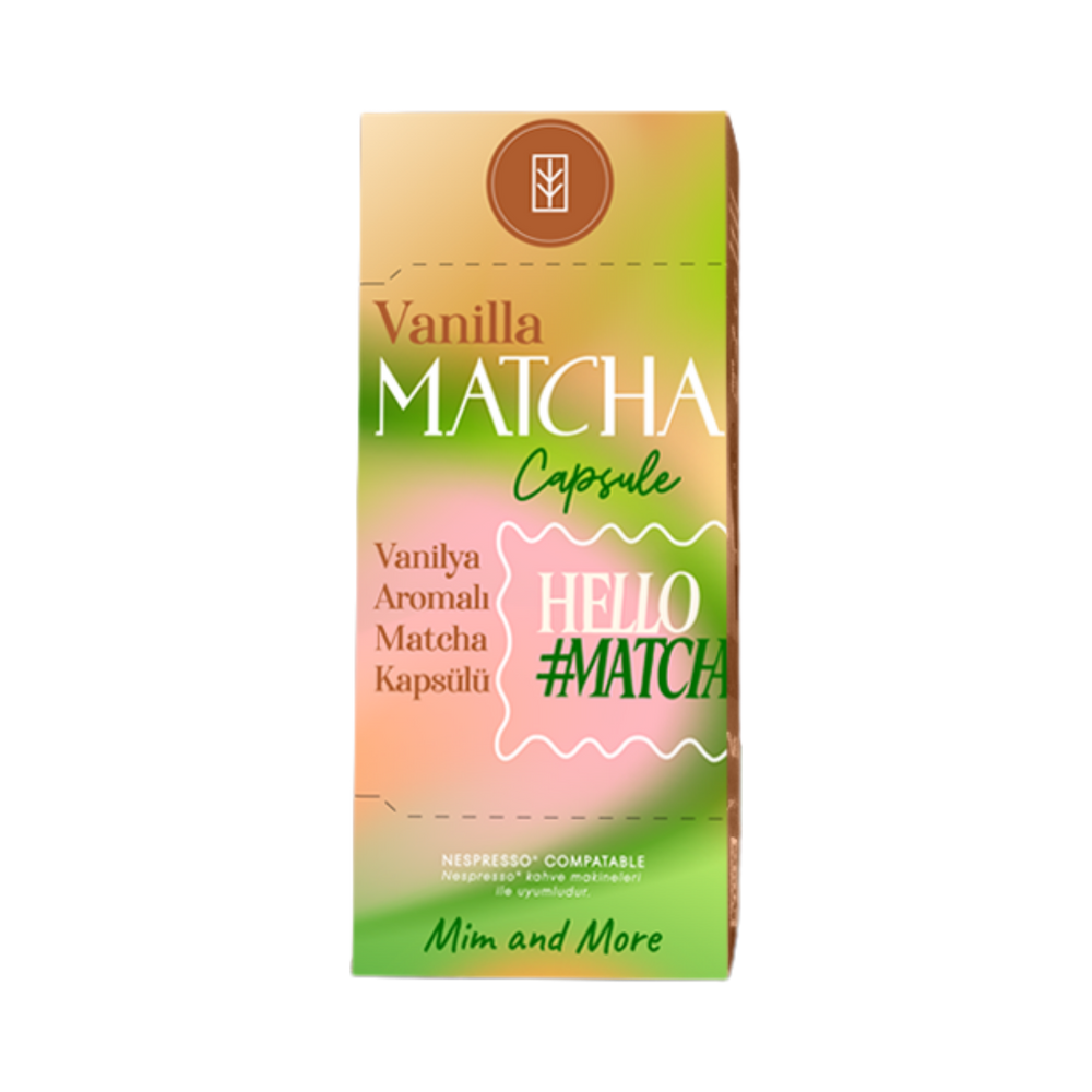 Vanilla Matcha Kapsül - Nespresso Uyumlu, Vanilya Aromalı Matcha Tozu, 10'lu Paket