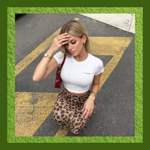 No Drama Just Matcha Crop Tişört – Modal Karışım, Esnek ve Rahat Kumaş, Baskılı Kadın T-Shirt