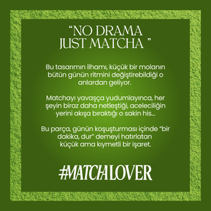 No Drama Just Matcha Crop Tişört – Modal Karışım, Esnek ve Rahat Kumaş, Baskılı Kadın T-Shirt