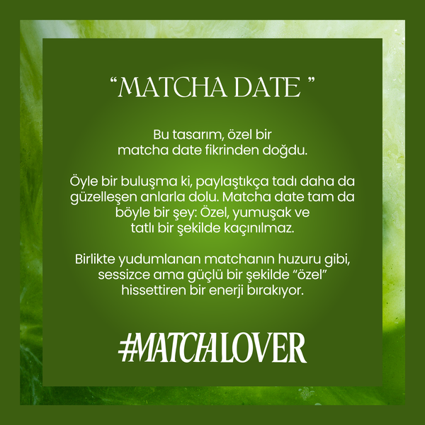 A Matcha Date Baskılı Crop Tişört – Modal Kumaş, Esnek ve Rahat, Kadın T-Shirt