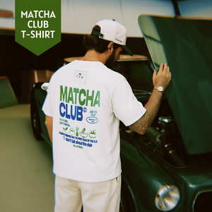 Matcha Club Baskılı Unisex Oversize Tişört – Modal Kumaş, Hafif ve Rahat T-Shirt