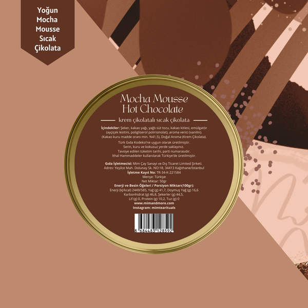 Mocha Mousse Hot Chocolate - Krem Çikolatalı Sıcak Çikolata Tin 50 G
