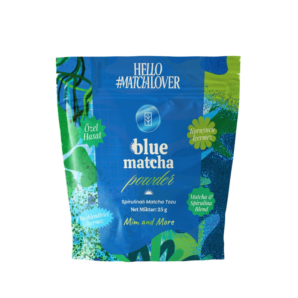Blue Matcha Powder - Mavi Spirulina Superfood Matcha Tozu Doypack, 25 g