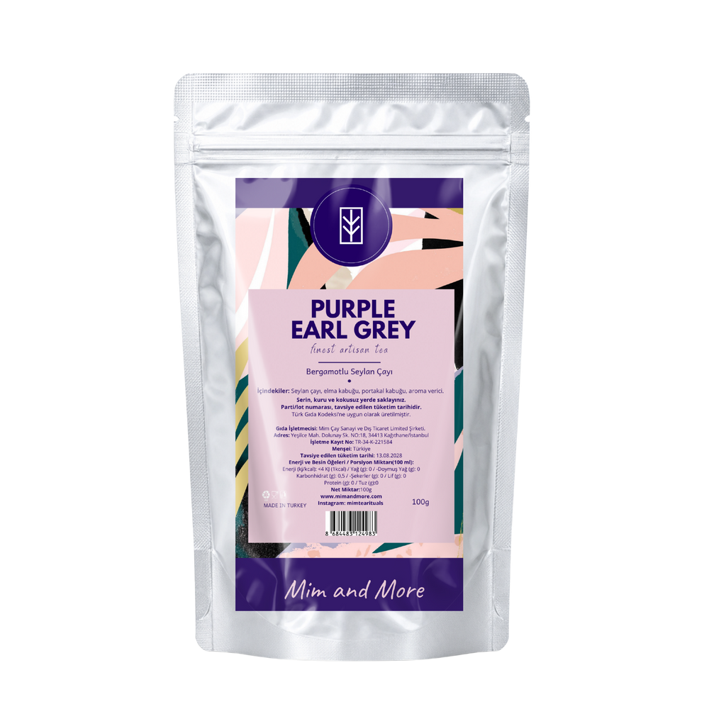 Purple Earl Grey Tea – Bergamotlu Seylan Çayı 100 G