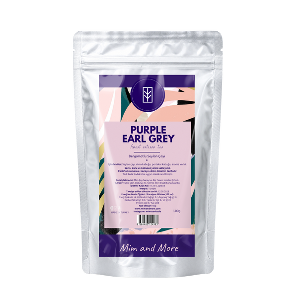 Purple Earl Grey Tea – Bergamotlu Seylan Çayı 100 G
