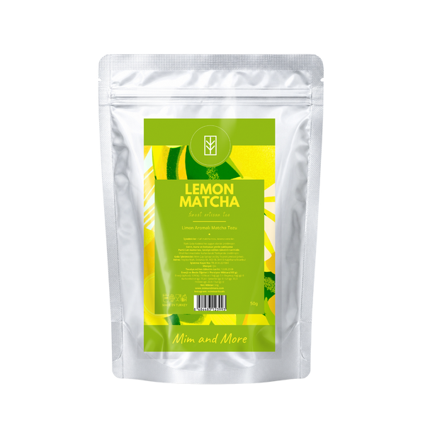 Lemon Matcha – Limon Aromalı Ceremonial Grade Matcha Tozu 50 g