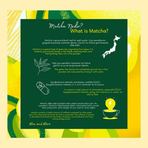 Lemon Matcha – Limon Aromalı Ceremonial Grade Matcha Tozu 100 g