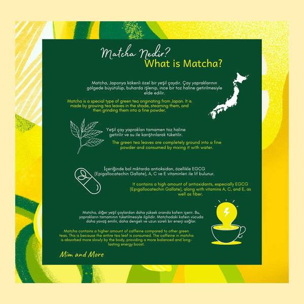 Lemon Matcha – Limon Aromalı Ceremonial Grade Matcha Tozu 100 g