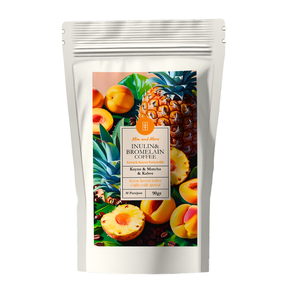 Inulin & Bromelain Coffee - Inulin, Bromelain, Matcha ve Kayısılı Form Kahve, 90 Gr