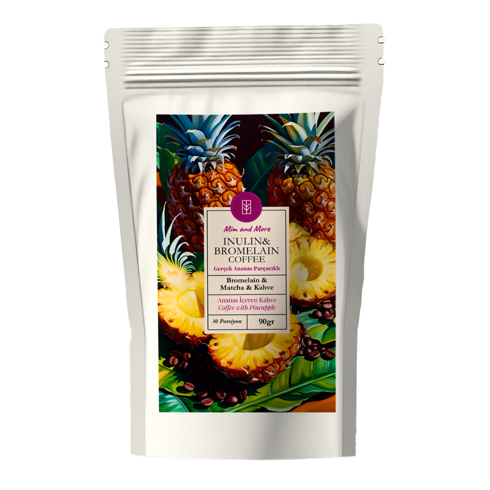Inulin & Bromelain Coffee - Inulin, Bromelain, Matcha ve Ananaslı Form Kahve, 90 Gr