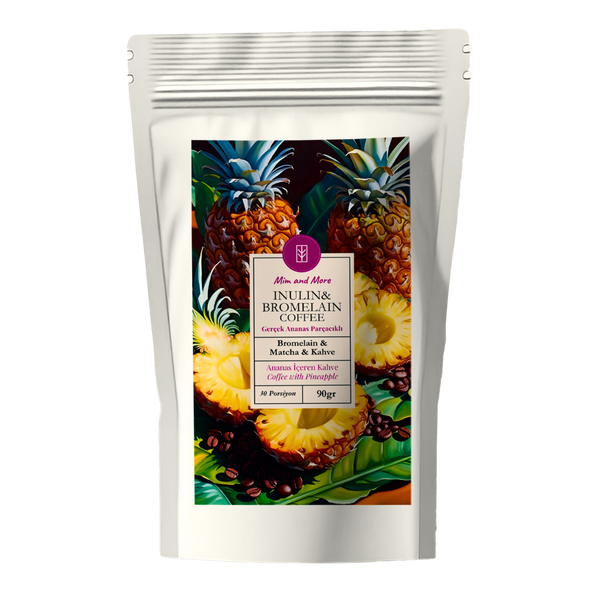 Inulin & Bromelain Coffee - Inulin, Bromelain, Matcha ve Ananaslı Form Kahve, 90 Gr