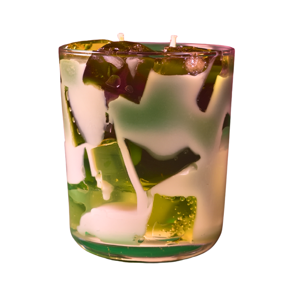 Iced Matcha Latte Mum | Doğal Soya Balmumu Jel Mum – Çevre Dostu Dekoratif Mum 250 g