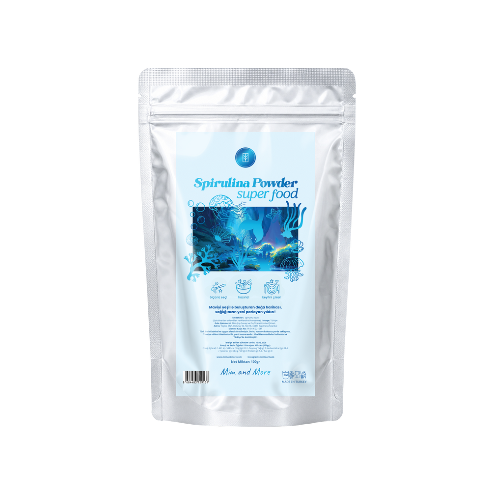 Doğal Blue Spirulina Powder – %100 Saf Mavi Spirulina Tozu 100 g