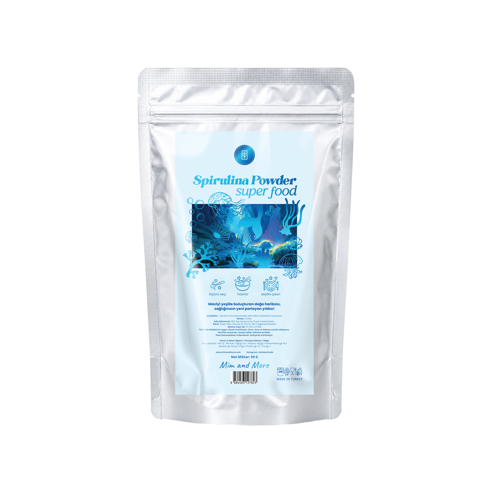 Doğal Blue Spirulina Powder – %100 Saf Mavi Spirulina Tozu 50 g