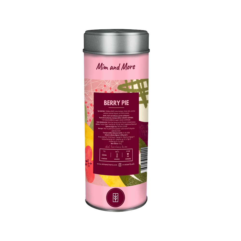 Berry Pie Tea – Orman Meyveleri Aromalı Hibiskus Çayı Tin 50 g
