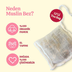 Bestseller Müslin Bez 10'lu Poşet Çay Paketi