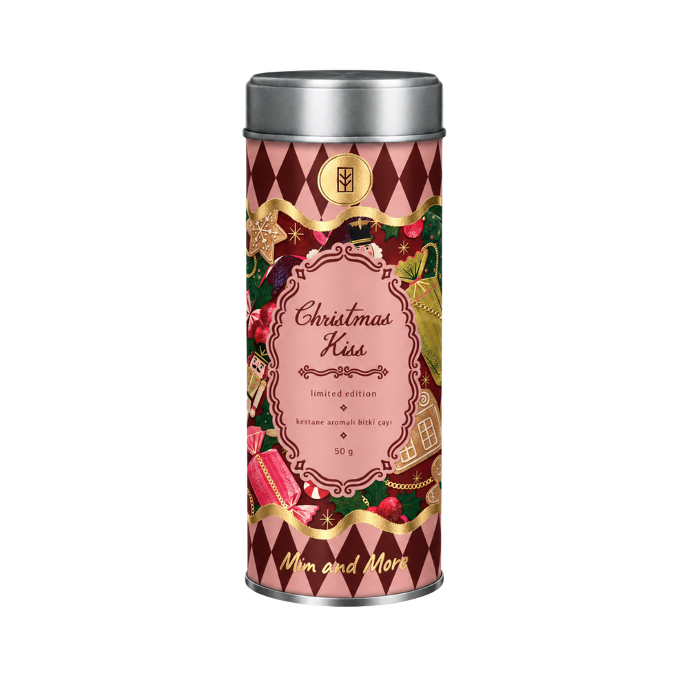 Christmas Kiss Tea 2026 – Kestane Aromalı Bitki Çayı Tin 50 g