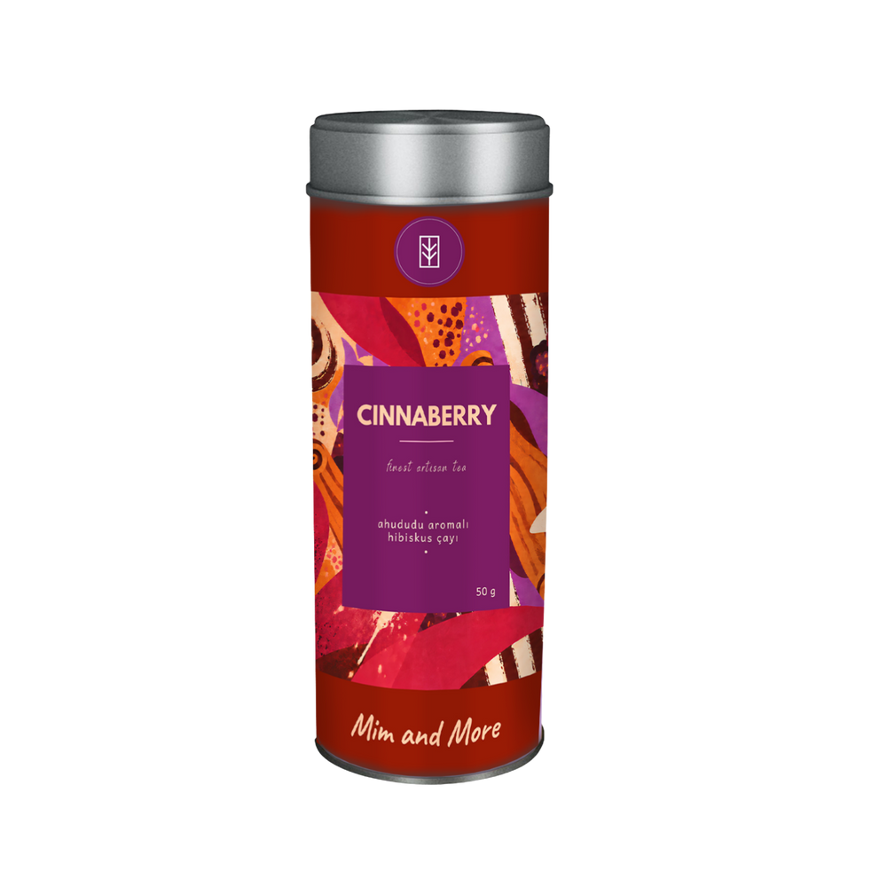Cinnaberry Tea – Ahududu Aromalı Hibiskus Çayı Tin 50 g