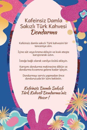 Decaf Mastic Gum Turkish Coffee - Kafeinsiz Damla Sakız Aromalı Türk Kahvesi, 150 gr