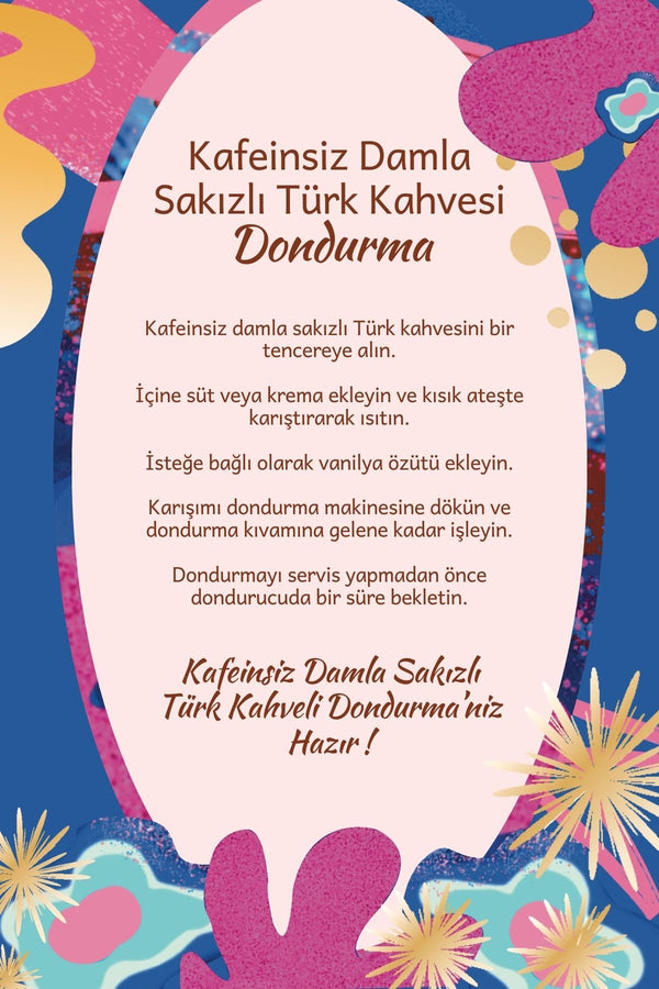 Decaf Mastic Gum Turkish Coffee - Kafeinsiz Damla Sakız Aromalı Türk Kahvesi, 150 gr