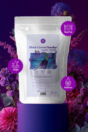 Doğal Mor Havuç Tozu – %100 Saf Black Carrot Powder 100 gr