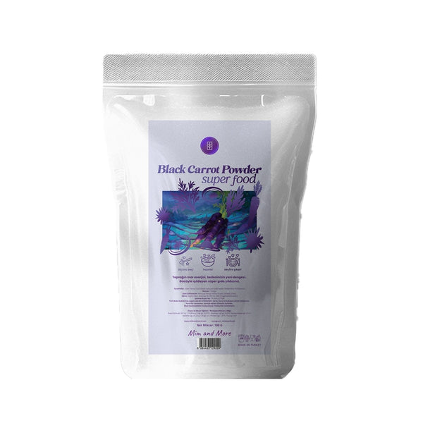 Doğal Mor Havuç Tozu – %100 Saf Black Carrot Powder 100 gr