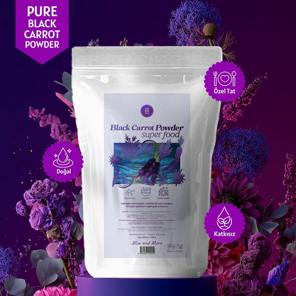 Doğal Mor Havuç Tozu – %100 Saf Black Carrot Powder 100 gr