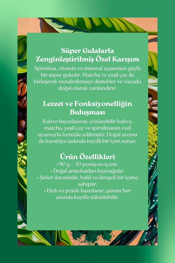 Form Kahve - Matcha & Kahve & Spirulina, 90 Gr