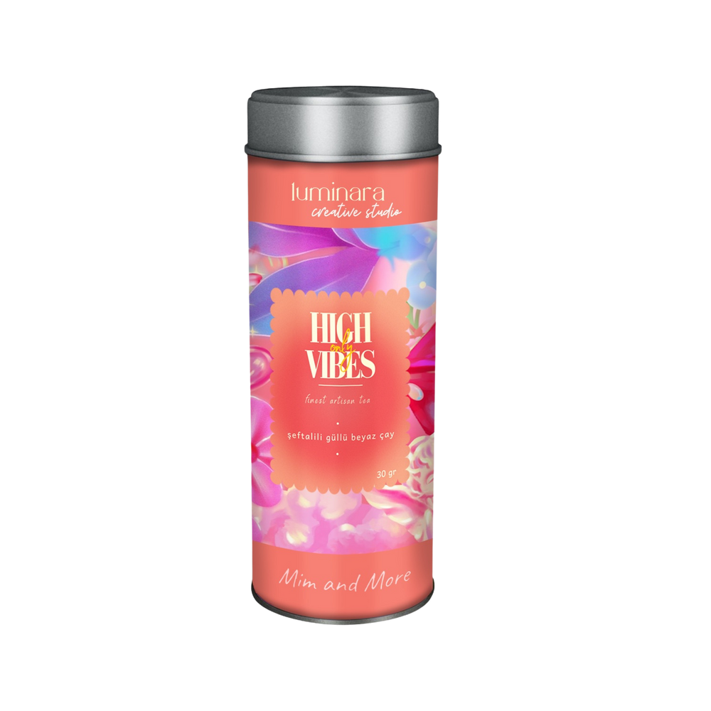 Luminara Studio x High Vibes Only Tea - Güllü ve Şeftalili Beyaz Çay 30 g