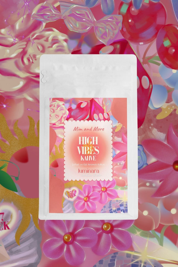 Luminara Studio x High Vibes Only Peach & Rose Coffee - Şeftali & Gül Aromalı Filtre Kahve, 200 gr