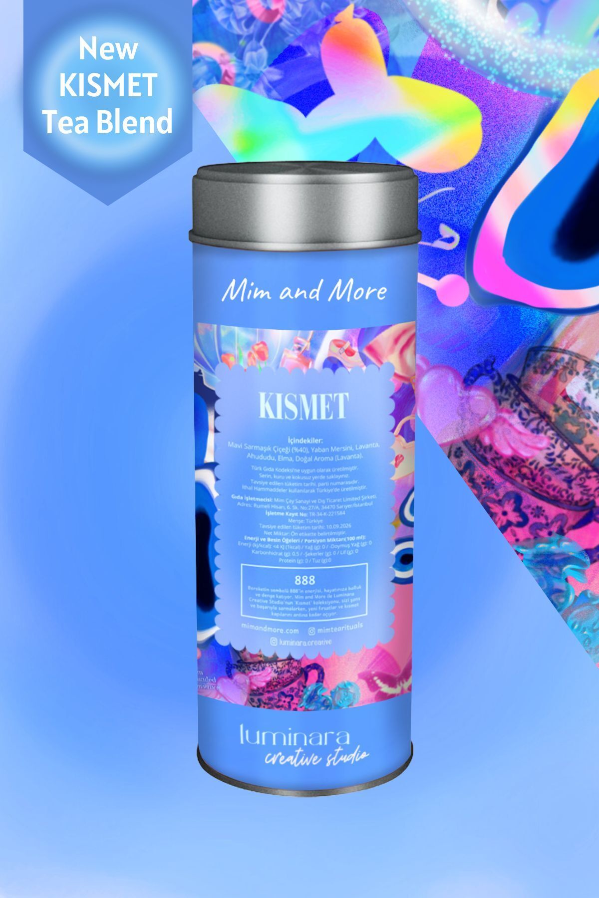 Luminara Studio x Kısmet Tea - Lavantalı Mavi Sarmaşık Çayı, 50 gr