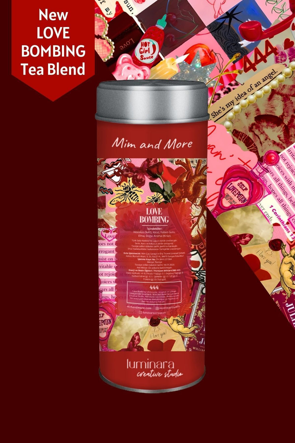 Luminara Studio x Love Bombing Tea - Kirazlı Hibiskus Çayı 50 g