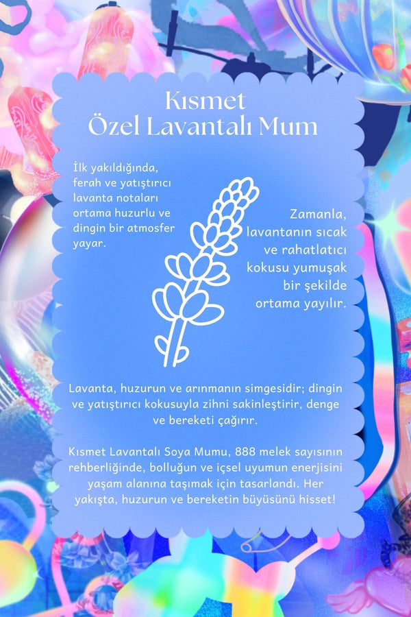 Luminara X Mim and More Kısmet Candle - Kısmet Lavantalı Mum