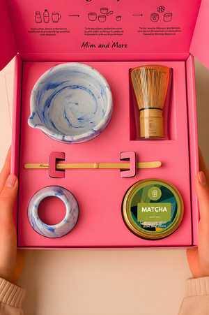 Matcha Starter Pack Mavi - Chawan, Bambu Whisk, Chasen, Chasaku, Saf Matcha 25 Gr Matcha Başlangıç Seti