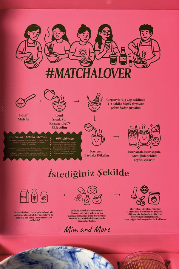 Matcha Starter Pack Mavi - Chawan, Bambu Whisk, Chasen, Chasaku, Saf Matcha 25 Gr Matcha Başlangıç Seti