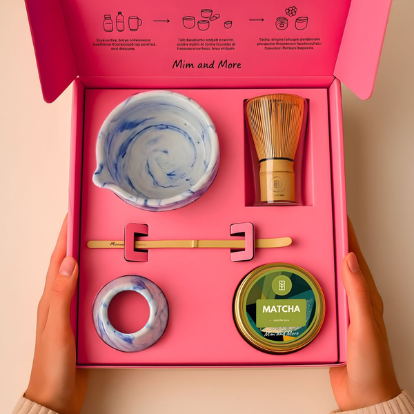Matcha Starter Pack Mavi - Chawan, Bambu Whisk, Chasen, Chasaku, Saf Matcha 25 Gr Matcha Başlangıç Seti