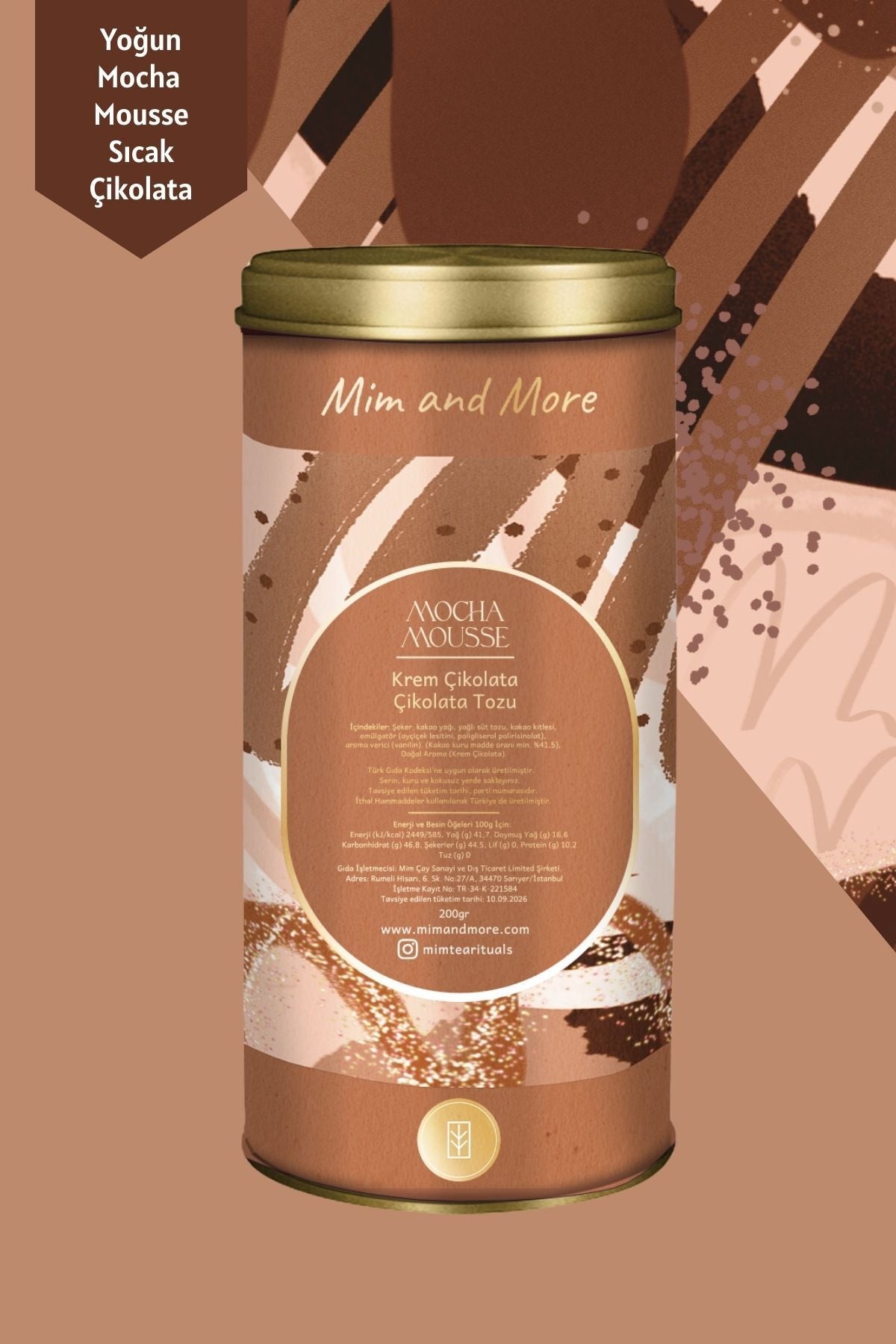 Mocha Mousse Hot Chocolate - Mocha Mousse Sıcak Çikolata Tin, 200