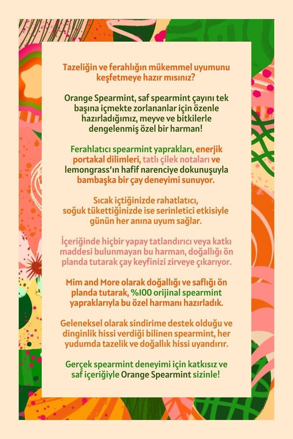 Orange Spearmint Tea - Portakallı Kıvırcık Nane Çayı 100 g