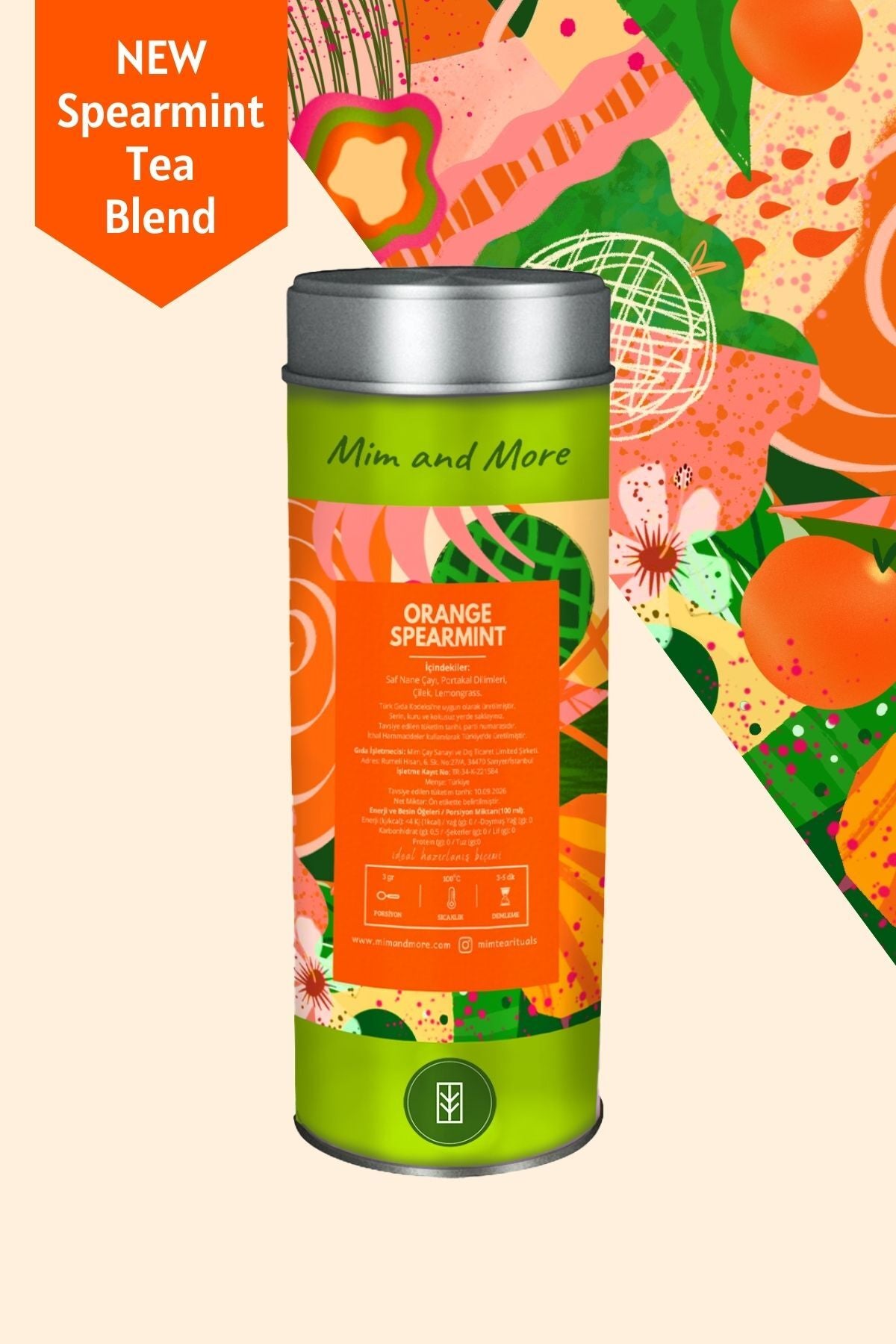 Orange Spearmint Tea - Portakallı Nane Çayı, 50 gr – Mim and More