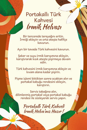 Orange Turkish Coffee - Portakal Aromalı Türk Kahvesi, 200 gr