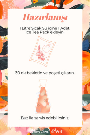 Peach Rooibos Ice Tea Pack - Soğuk Çay Paketi, 5x20 gr