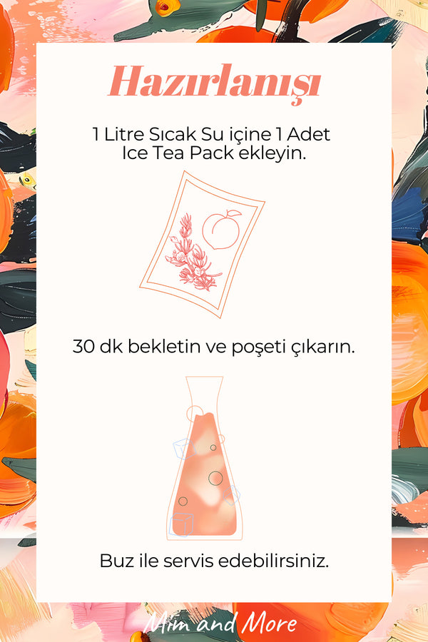 Peach Rooibos Ice Tea Pack - Soğuk Çay Paketi, 5x20 gr