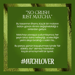 Pembe Matcha Şapka - No Crush Just Matcha Nakışlı Unisex Şapka