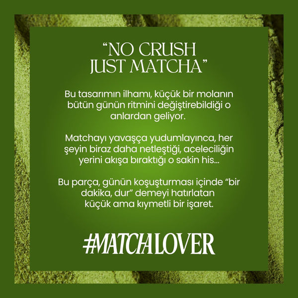Pembe Matcha Şapka - No Crush Just Matcha Nakışlı Unisex Şapka